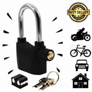 Security Alarm Lock Pad for Bike And Door-Black Medium Size