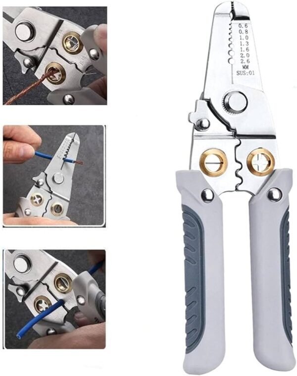 Crimper Cable Cutter Adjustable Automatic Wire Stripper Multifunctional Stripping Crimping Pliers - Image 4