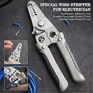 Crimper Cable Cutter Adjustable Automatic Wire Stripper Multifunctional Stripping Crimping Pliers