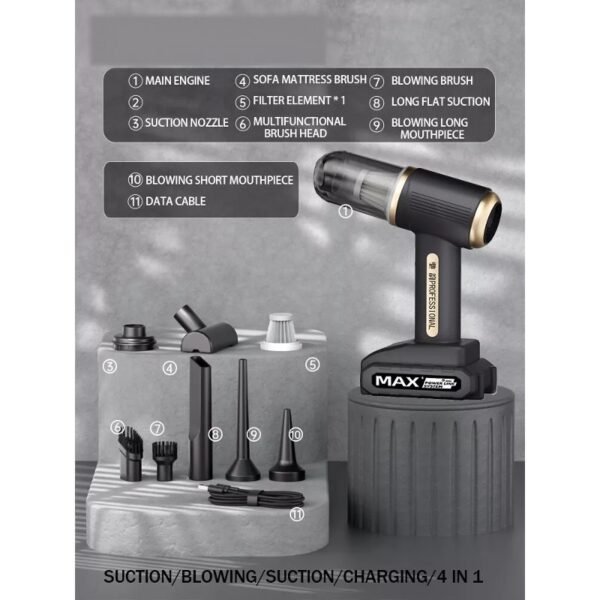 Rechargeable Portable Vacuum Cleaner (MDHL:163) - Image 5